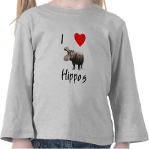 I Love Hippos (2) Tshirt