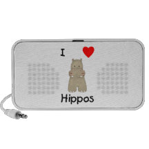 I Love Hippos (3) Mini Speaker