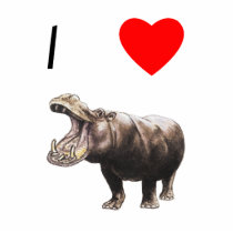 I Love Hippos (4) Acrylic Cut Outs