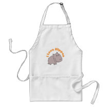 I Love Hippos Aprons