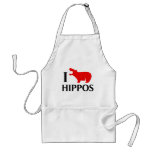 I Love Hippos aprons