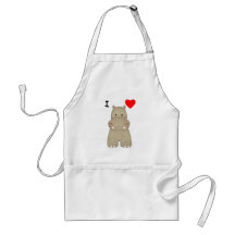 I Love Hippos Apron