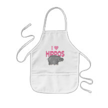 I Love Hippos Aprons