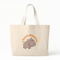 I Love Hippos Tote Bag
