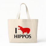 I Love Hippos bags