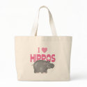 I Love Hippos bags