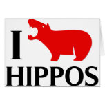 I Love Hippos cards