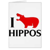 I Love Hippos Cards