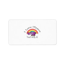 I love hippos deal with it address labels