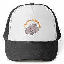 I Love Hippos Mesh Hats