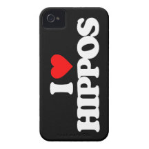 I LOVE HIPPOS iPhone 4 COVERS