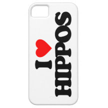 I LOVE HIPPOS iPhone 5 CASE