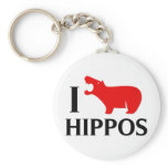 I Love Hippos keychains