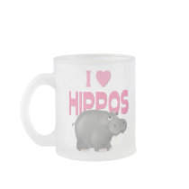 I Love Hippos Coffee Mugs