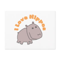 I Love Hippos Post Cards