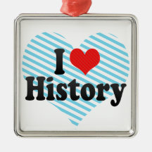 I Love History Christmas Ornament