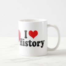 I Love History Coffee Mugs