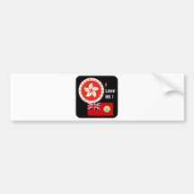 i love hk -design 1 from 933958store bumper sticker