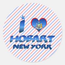 I love Hobart, New York Stickers