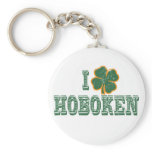I love Hoboken - St. Patrick's Day keychains