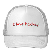 I love hockey-female trucker hat