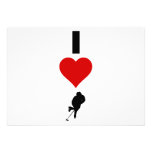 I Love Hockey (Vertical) Personalized Invitations