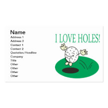 I Love Holes Business Card