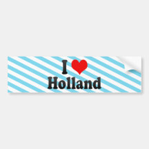 I Love Holland, United States Bumper Sticker