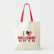 I love Holloway, Ohio Canvas Bags