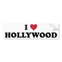 I Love Hollywood Bumper Sticker