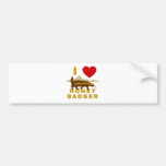 I LOVE HONEY BADGER BUMPER STICKERS