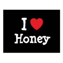 I love Honey heart T-Shirt Postcards