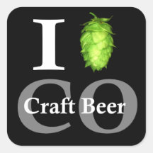I love (hop) Colorado craft beer! Square Sticker