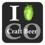 I love (hop) Colorado craft beer! Square Sticker