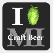 I love (hop) Michigan craft beer! Sticker