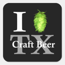 I love (hop) Texas craft beer! Sticker