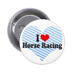 I Love Horse Racing Pinback Button