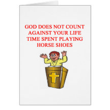 i love horse shoes greeting cards
