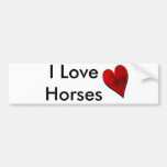 I Love Horses Bumper Sticker