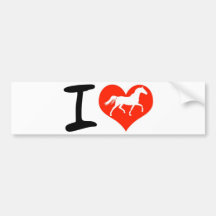 I Love Horses Bumper Stickers