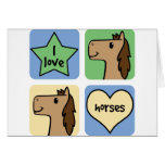 I Love Horses Card