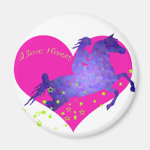 I love horses fridge magnets