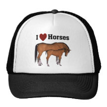 I Love Horses Hat