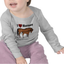 I Love Horses Infant Wear Shirts