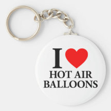 I Love Hot Air Balloons Key Chain