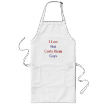 I Love Hot Costa Rican Guys Aprons