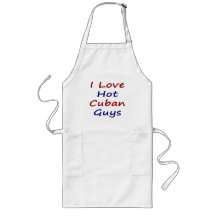 I Love Hot Cuban Guys Aprons