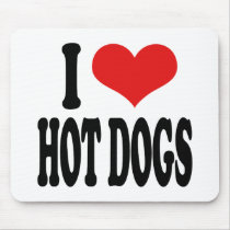 I Love Hot Dogs Mouse Mat