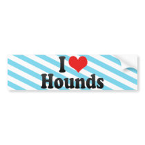 I Love Hounds Bumper Sticker