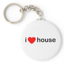 I Love House Key Chains